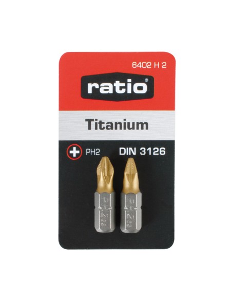 PUNTAS 25MM.TITANIUM PHILLIPS Nº1 JGO.2