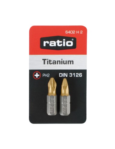 PUNTAS 25MM.TITANIUM PHILLIPS Nº2 JGO.2