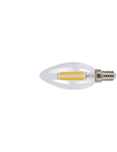 LAMP.LED FILAM.VELA  E14 4W 6400K TRANSP