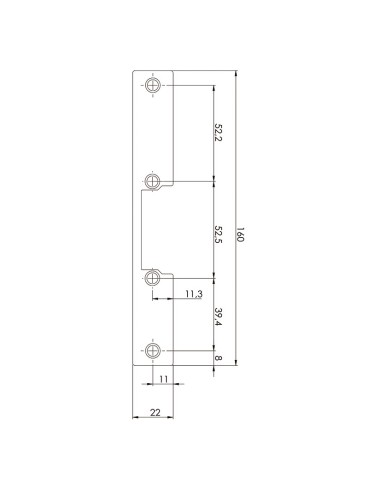 ABREPUERTAS 99-2 22MM10-24V F.CORTO GRIS