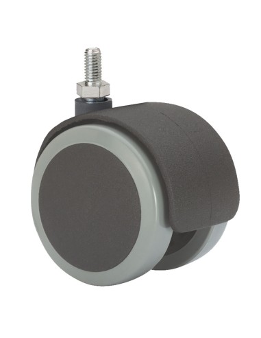 RUEDA POLIUR. ESPIGA C/ROSCA "DK" 50