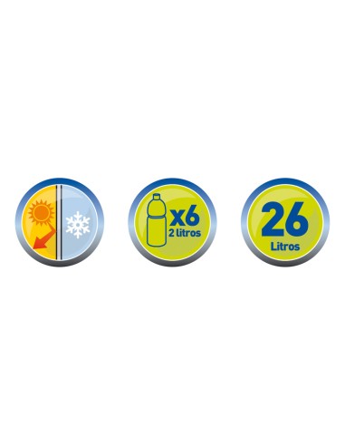 NEVERA FLEXIBLE 26 L. AZUL