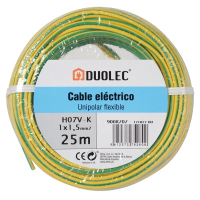 CABLE ELECTRICO 1,5 MM X25M AM/VE DUOLEC