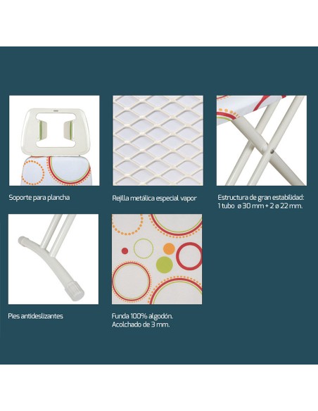 TABLA PLANCHAR COMPACT HABITEX 116X35CM.