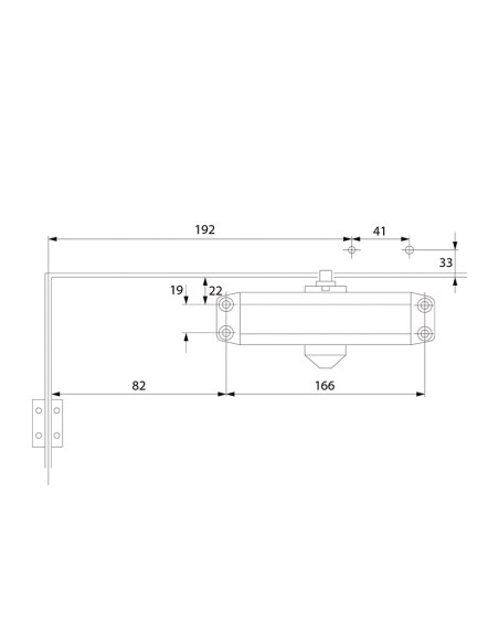 CIERRAPUERTAS DC1-H-166 RETENCION PLATA