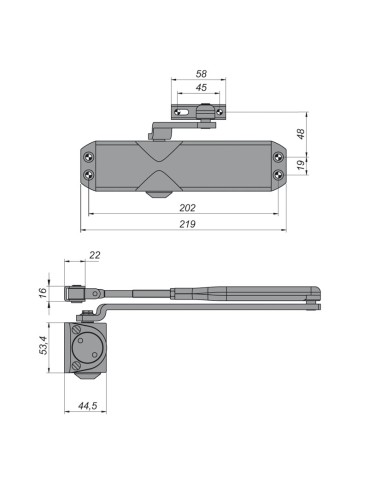 CIERRAPUERTAS DELTA 1800 RETENEDOR. BLCO