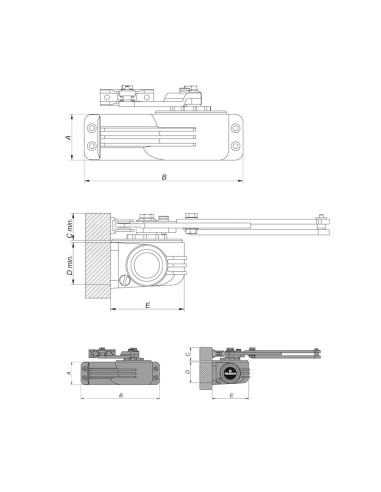 CIERRAPUERTAS PLAT.Nº22B50 TELESCO