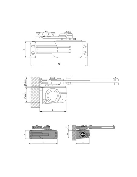 CIERRAPUERTAS PLAT.Nº22B50 TELESCO