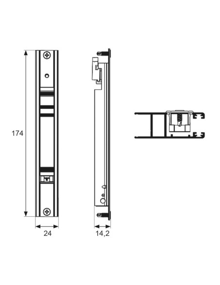 CIERRE CORREDERA 6822 ALUM.BLANCO 2 UN.