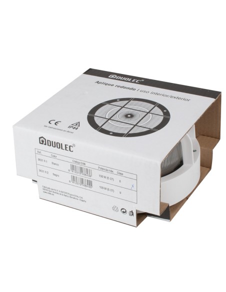 APLIQUE AISLANTE REDON.100W.BLANC DUOLEC