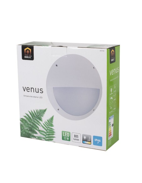 APLIQUE EXTERIOR LED VENUS 12W Ø300MM BL