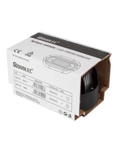 APLIQUE EXTERIOR OVALADO BLANCO. 60 W