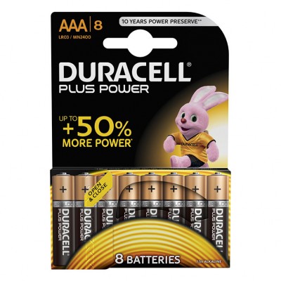 BL.8 PILAS ALC. GAMA PLUS LR03 DURACELL: