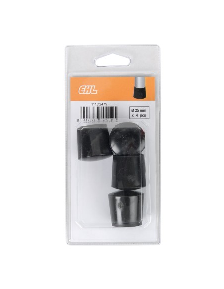 CONTERA CILINDRICA GOMA. 4 UNID. Ø 25MM.