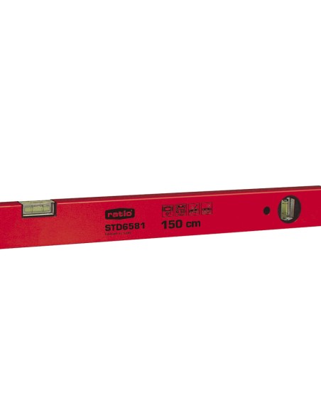 NIVEL ALUMINIO RECTANG.150 CM. RATIO