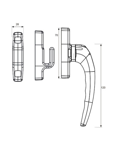 CIERRE PRESION 6805 IZQUIERDA PLATA