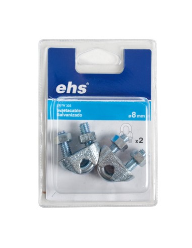 SUJETACABLES GALVANIZADO 1/8"  4 UNIDADE