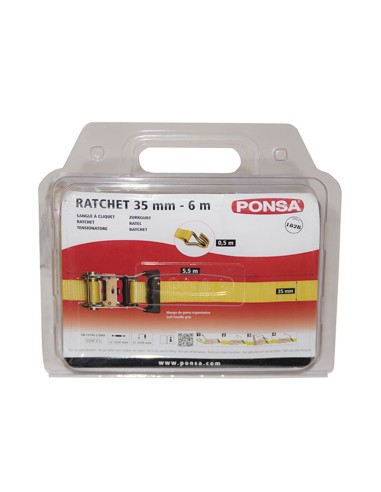 RATCHET 35MM C/GANCHOS 6M 2500KG