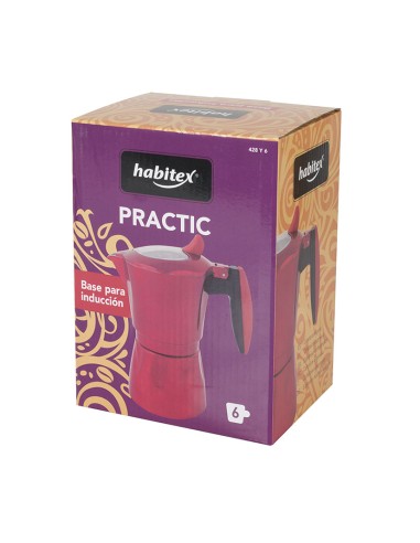 CAFETERA AL. INDUCCION HABITEX ROJA 6 TZ