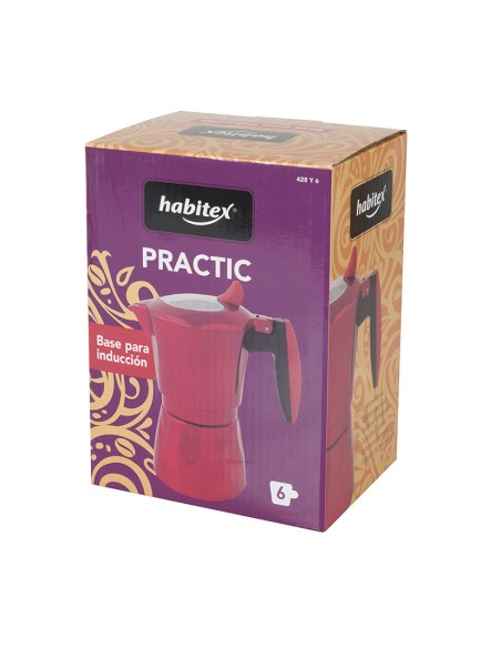 CAFETERA AL. INDUCCION HABITEX ROJA 6 TZ