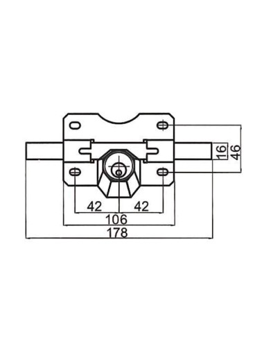 CERROJO MOD.B2P PINTADO 90 MM  CAYS