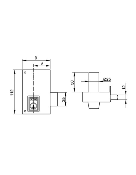 CERRADURA SOBREP. 56C/ HP. DCHA.YALE
