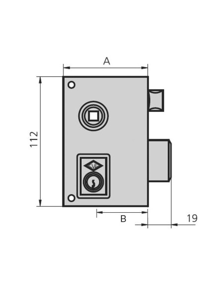 CERRADURA SOBREP.Nº56-B/0/70IZD.CVL