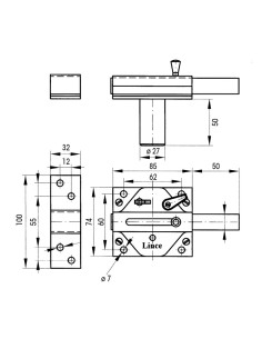 CERROJO 2930 Hº LATONADO LINCE 2