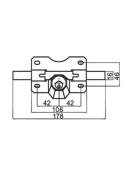 CERROJO MOD.A2P PINTADO 70 MM CAYS