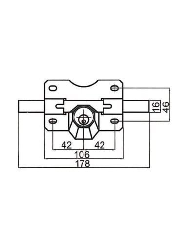 CERROJO MOD.B2P PINTADO 70MM CAYS
