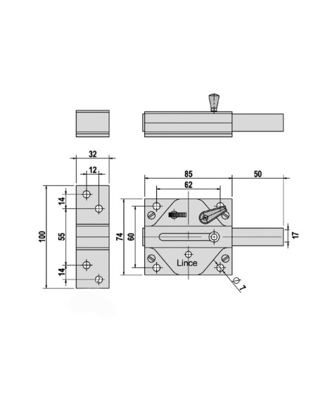 CERROJO SIN CILINDRO 2940 CROMADO