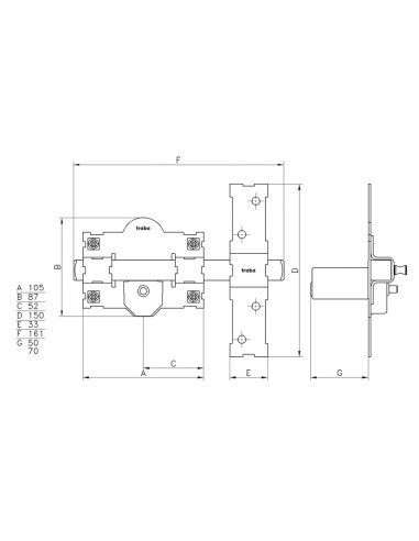 CERROJO TRABA 101 R-PINT. BOMB. 70 MM