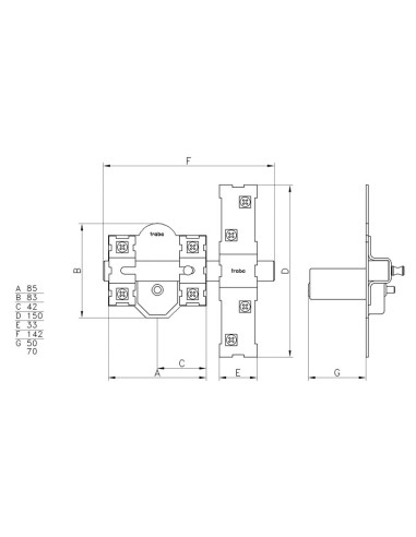 CERROJO TRABA 301 R-NIQU. BOMB. 70 MM