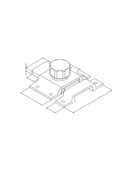 PASADOR CRUZ. LACADO BLANCO.