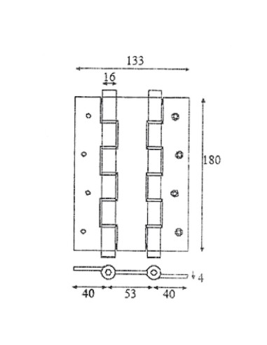 BISAGRA DOBLE ACCION. BLANCO.