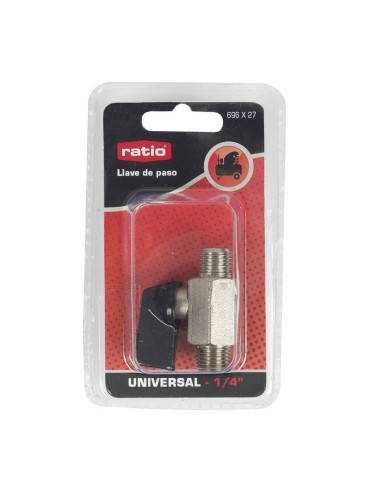 LLAVE DE PASO MACHO / MACHO 1/4"