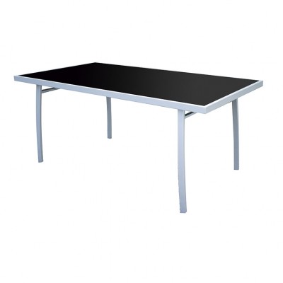 MESA BRASIL. ACERO 160 CM. PLATA