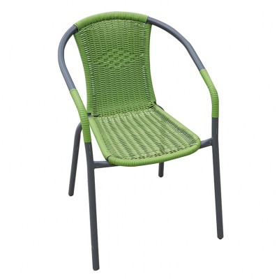 SILLA APILABLE ACERO/FIBRA BASIC. VERDE