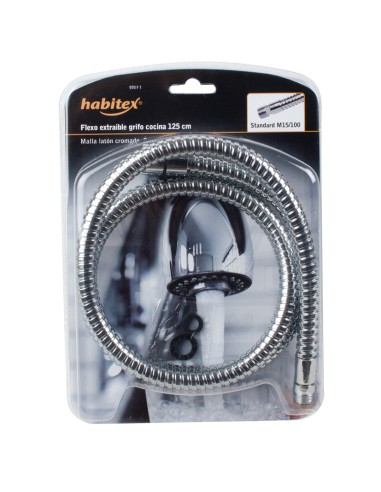 FLEXO METAL. EXTRAIBLE COCINA 1,50M M3/8