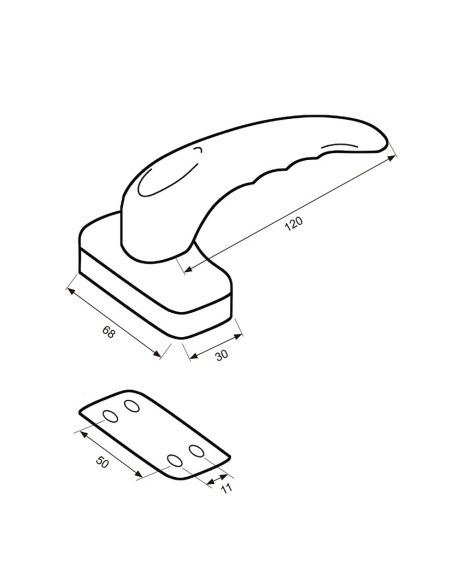 JUEGO MANILLA 6802 ALUMINIO NEGRO