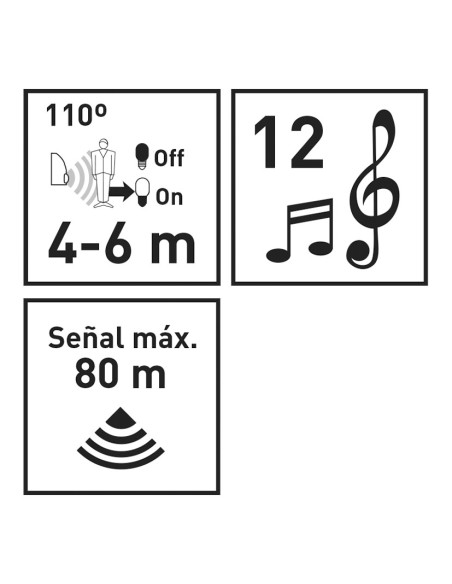 TIMBRE DETECTOR PRESENCIA INALAMB.P-80