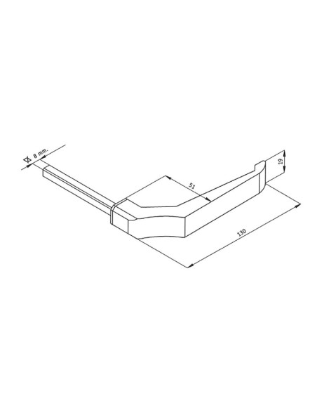 MANUBRIO ALUMINIO MOD. 107. BLANCO.