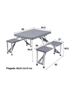 MESA PICNIC. BANCOS INTEGRADOS 2