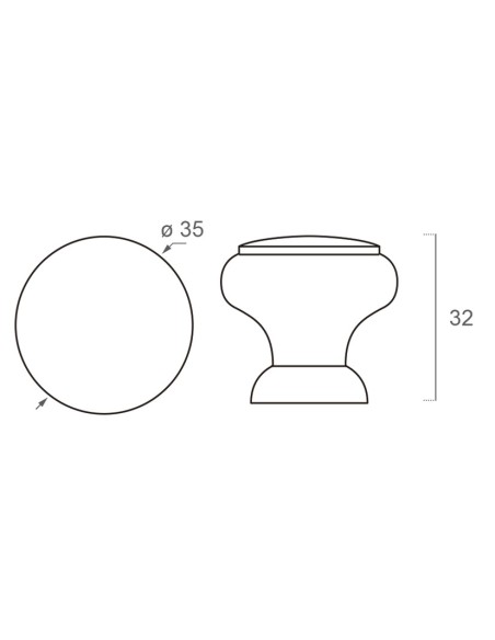 POMO MADERA DE 35 ROBLE LACA NATURAL