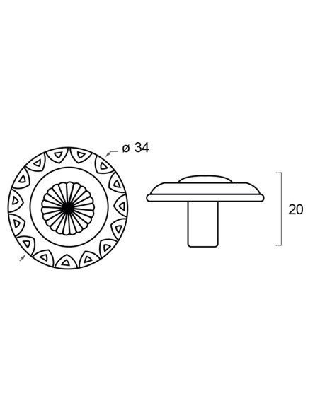 POMO Ø34 MM CUERO VIEJO