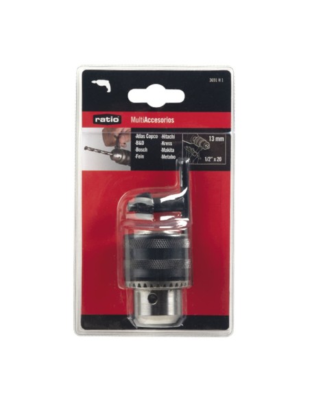 PORTABROCAS CON LLAVE 13MM.(1/2"X20)