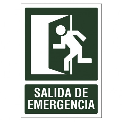 SEÑAL 210X297 PVC SALIDA EMERGENCIA