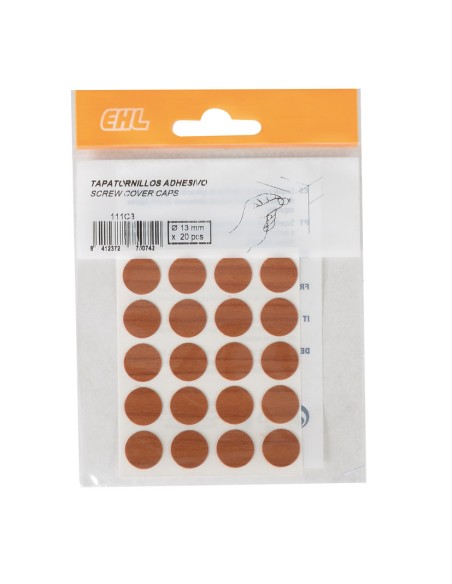 TAPA TORNILLOS ADH. 20 UD. CEREZO.