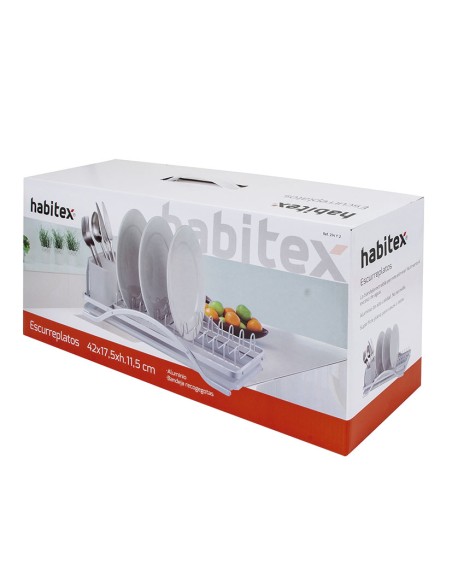 ESCURREPLATOS ALUM. 42X17,5CM. HABITEX
