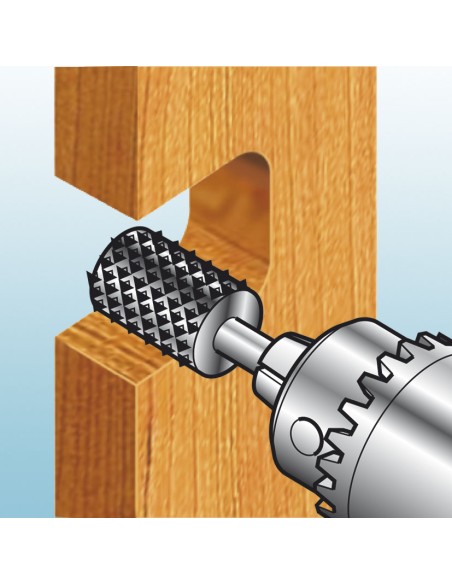 RASPA ROTATIVA CILIND.Ø16X30MM.P/MAD.